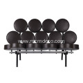 Black Nelson Mashmallow Leather Sofa